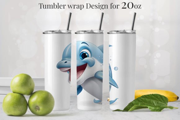 10 Dolphin Tumbler Design: Graphics & Illustrations
