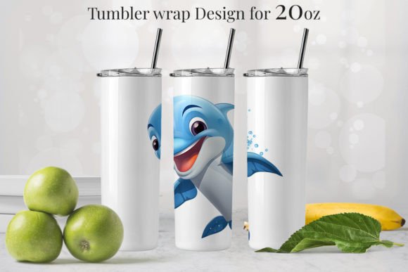 10 Dolphin Tumbler Design: Graphics & Illustrations
