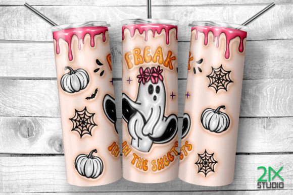 20oz Skinny Tumbler Inflated Halloween Graphics & Print Templates