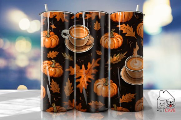Anime Aesthetic Pumpkin Tumbler Wrap 2: Graphics for Crafts & Content