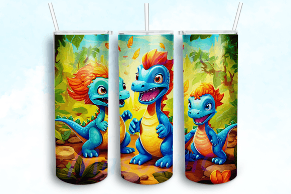 Baby Dinosaurs Tumbler Sublimation Graphics for Crafts