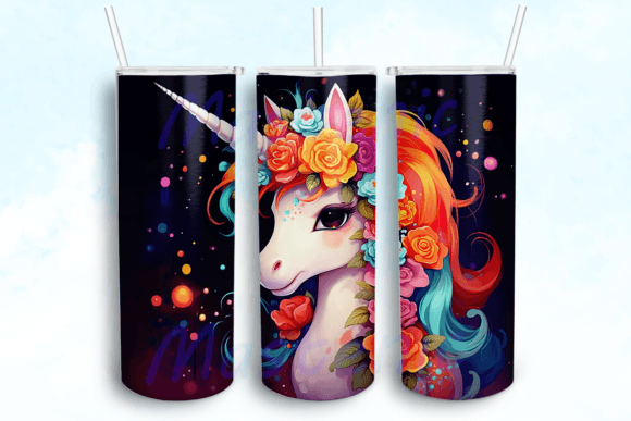 Baby Unicorn Tumbler Sublimation Design