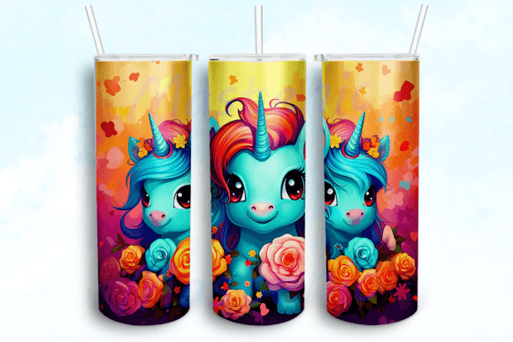 Baby Unicorns Tumbler Sublimation: Graphics for Crafts