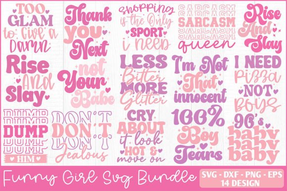 Funny Girl SVG Bundle: Graphics for Playful T-Shirt Designs