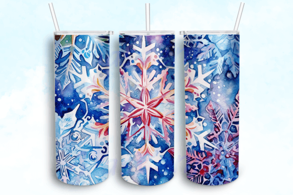 Glistening Snowflake Tumbler Sublimation: Graphics for Crafts
