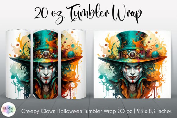 Joker Face Clown Tumbler Sublimation